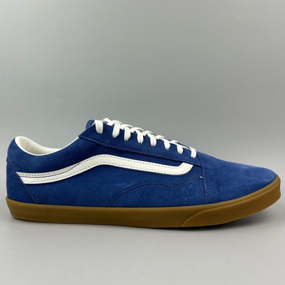 Vans Old Skool Lowpro Men Size 10.5 Blue Gum Suede Leather Skate Shoes NEW